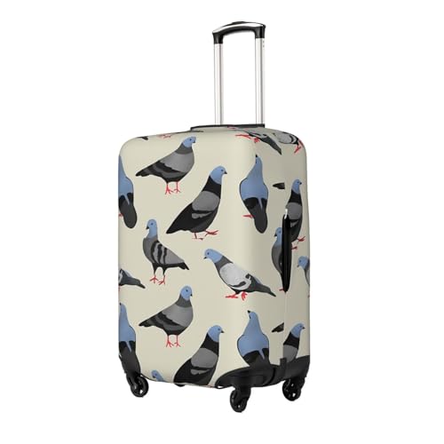 Pigeons Luggage Cover, Protective Washable Suitcase Cover - Travel High Elastic Fibers Suitcase Protector Fits X-Large2