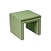 HomePop Modern Channel Tufted Velvet Ottoman Home Décor|Ottoman for Living Room & Bedroom - Green