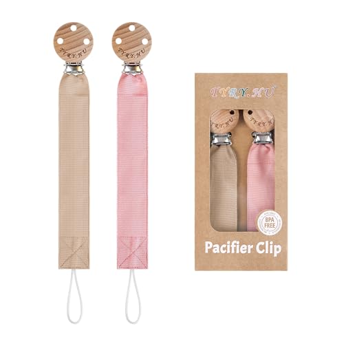 TYRY.HU Chupetero para Bebé Tela Cadenas Chupetes Suavinex Cinta Suave Unisex Recién Nacido Universal Chupete Holder para Niño y Niñas Regalo Paquete de 2