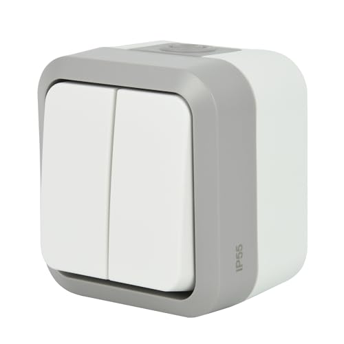 Electraline 615904 Interrupteur double va e vient Outdoor IP55 Hypro