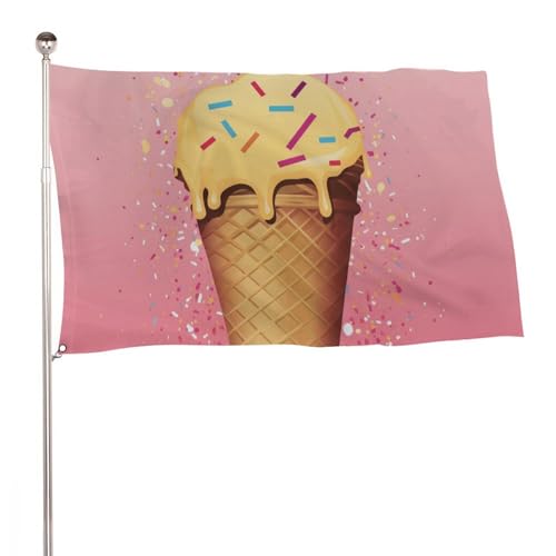 Grand drapeau de jardin 152x243 cm glace gaufre avec oeillets pour cour