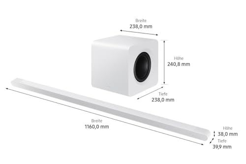 Samsung HW-S811GD 3.1-Kanal Ultra Slim Soundbar für TV-Geräte, Bluetooth-Lautsprecher mit ultraschlankem Design, Q-Symphony, Kabelloses Dolby Atmos / DTS:X [2024]