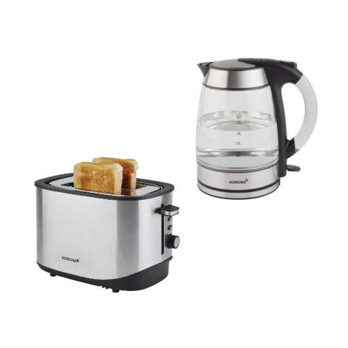 Frühstücks-Set DeLuxe KORONA Glas & Edelstahl