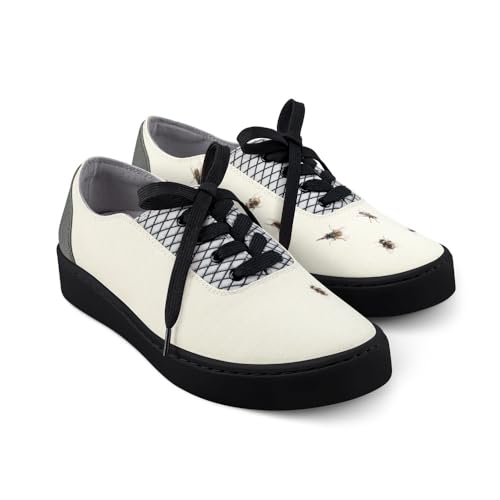 Image of Hot Chocolate Design All-Day Women's Lace-Up Sneakers | Canvas Upper, Cushioned Footbed with Arch Support, Flexible Rubber Outsole, Vegan Construction, Casual Everyday Sneakers