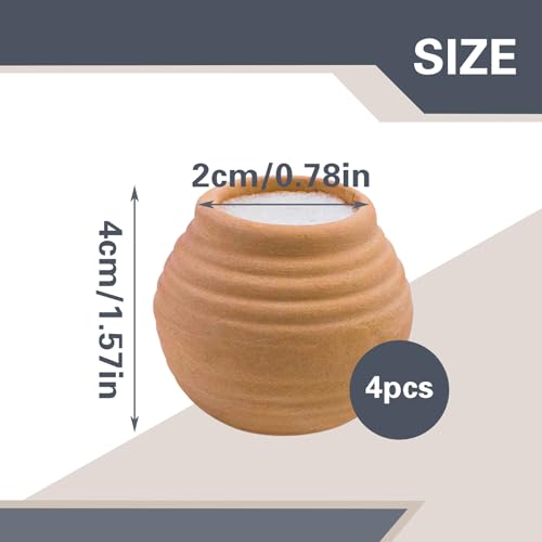 Image of 4 PCS Aquatic Plants Fixed Ring Set, Anti-Floating Ceramic for Fixing Water Plants Fish Tank Landscaping Ornaments Aquarium Decoration (Red)