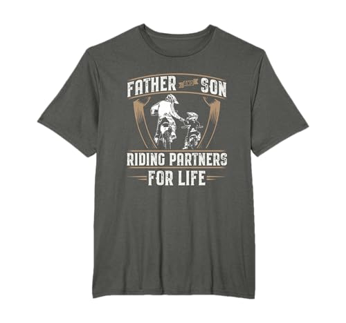 motocicleta padre hijo motero idea regalo motocicleta carreras Camiseta