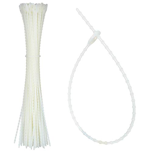 Boao 100 Pieces Christmas Clear Banisters Ties 10 Inch Reusable Holiday Garland Tie Flexible Nylon Wire Self Locking Tie for Craft Gift by Boao - Used condition - US$8.99