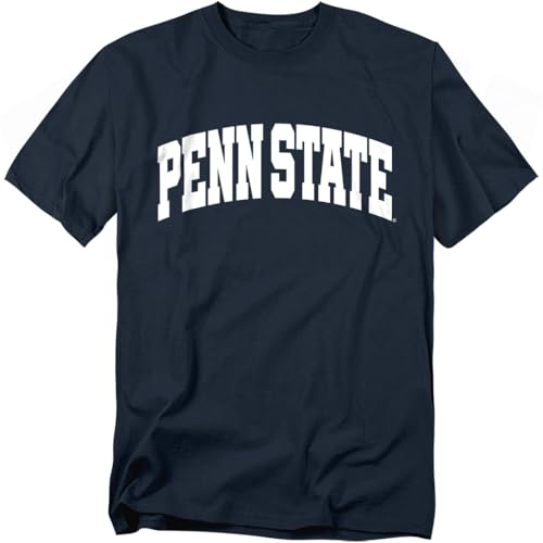 Penn State University School Name Arch Unisex Adult T Shirt, Navy, 3X-Large