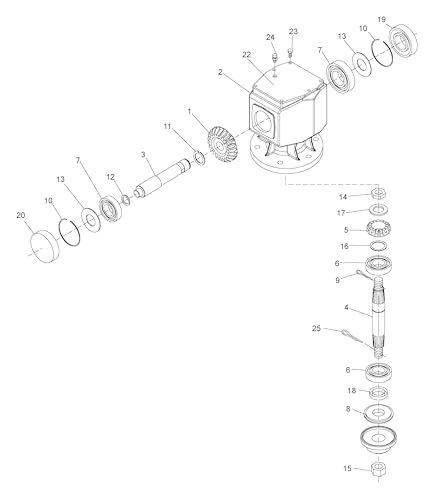 Woods (OEM) 617173RP Gearbox for Batwing BW120 and BW180 Rotary Cutters