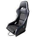 Simoni Racing SRSF/20 Sportsitz Ayrton – Fest, aus schwarzem Leder und Samt mit Fiberglas-Schale, Black
