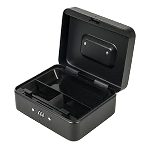 Silverline – Caja de seguridad con combinación de 3 dígitos 200 x 160 x 90 mm (732370)