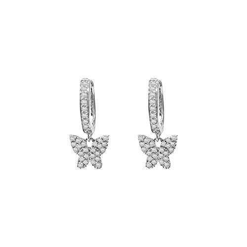 Boucles d'oreilles pendantes papillon en zircon, le cadeau idéal