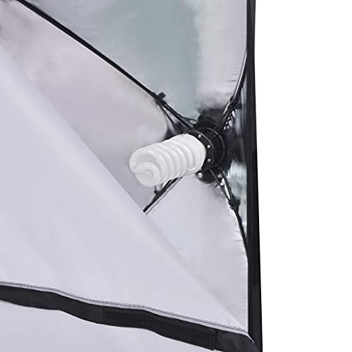 vidaXL Fotostudio Set Hintergrundsystem Softbox Studioleuchte Schirm Stativ – Bild 6
