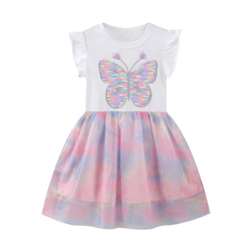 Image of Toddler Girls Tutu Dresses Cute Casual Short Sleeve Dress for Summer Daily Home School Party 2-8T