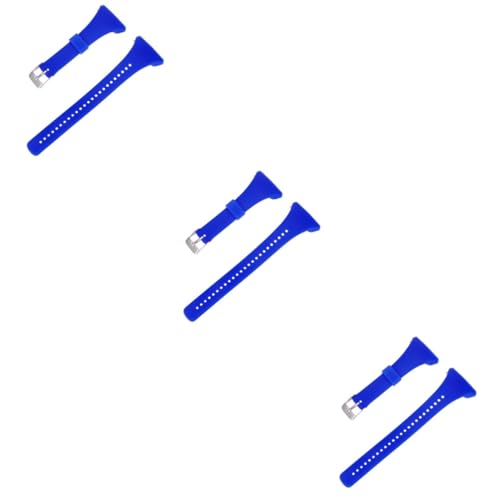 Gadpiparty 3piezas Correa De Reloj De Plástico Reemplazo Para Banda De Moda Diseño Ergonómico y Conector Especial Para Uso Diario y Actividades Deportivas Color Azul