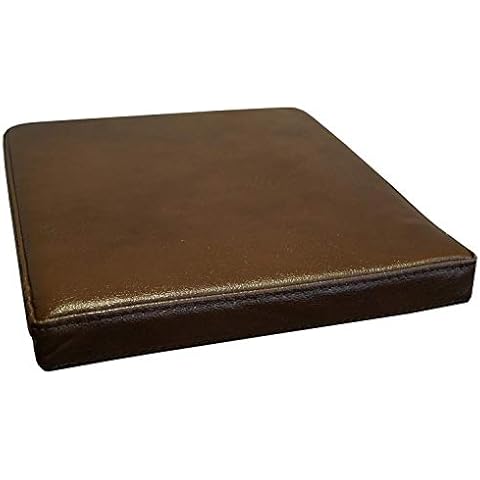 Glanz Dunkelbraun Echtleder Sitzkissen Lederkissen Sitzpolster fur Sessel Stuhle Echt Leder Kissen Sitzauflage Auflage Glatt Modell Cover