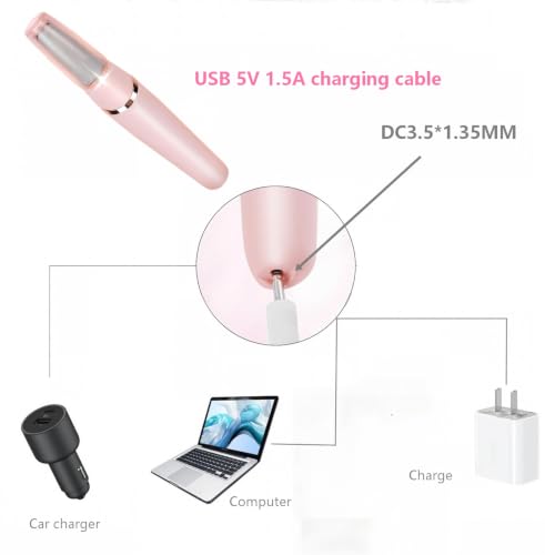 Image of 2 Park Charger Cord Replacement for Flawless Pedi, Electronic Pedicure Tool - USB to DC 3.5 * 1.35mm Barrel Cable 6 ft