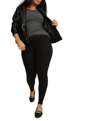 Torrid Womens Plus Size Full-Length Slim Fix Pocket Legging Black 00