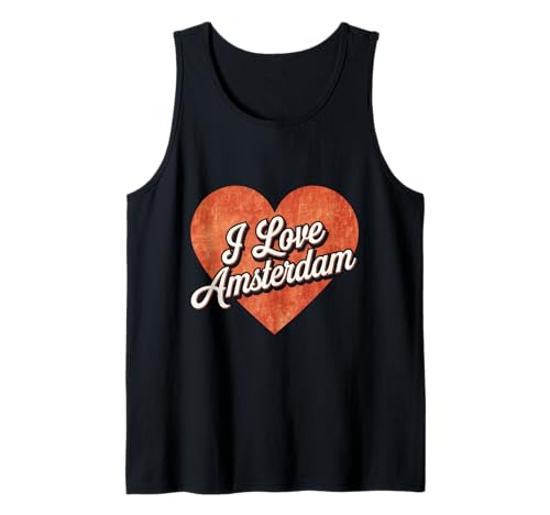Amsterdam Países Bajos Holanda Molino de viento I Love Amsterdam Camiseta sin Mangas