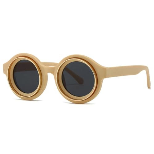 Vintage Round Sunglasses for Women Men Punk Luxury Classic Steampunk Uv400