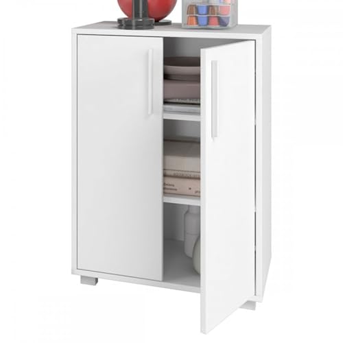 Armário para Escritório 2 Portas 2 Prateleiras Branco Bho 56 - Brv