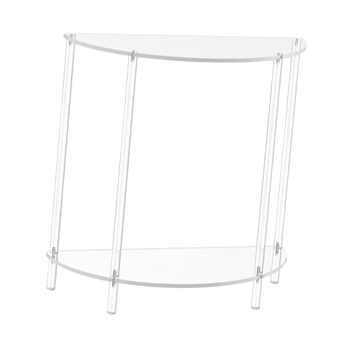 Table de chevet acrylique pour chambre étroite sans encombrer