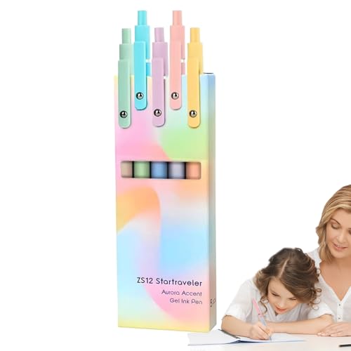 Bolígrafos de escritura de gel neutro, bolígrafos de escritura de secado rápido, retráctiles, multiusos, suministros escolares para familias, niños, estudiantes, profesores
