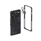 Aluminum Metal Hippocampus Bumper Case for Nothing Phone 3 – Ultra-Thin Heat Dissipation Frame, Bare Metal Feel with Hidden Buckle (Black)