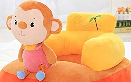 Image of BESTIES Cotton Toddlers Training Seat Baby Safety Sofa Dining Chair /Learn To Sit Stool (Monkey Sofa Chair), Standard Sofa