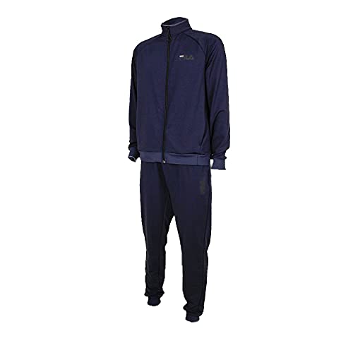 CONJUNTO DE AGASALHO MASCULINO FILA SPORTS FF (JAQUETA+CALÇA) Cor:Azul;Tamanho:M