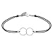 Produktbild Schmuck Les Poulettes - Silber Armband Ringe Du und Ich - Classics - Grau