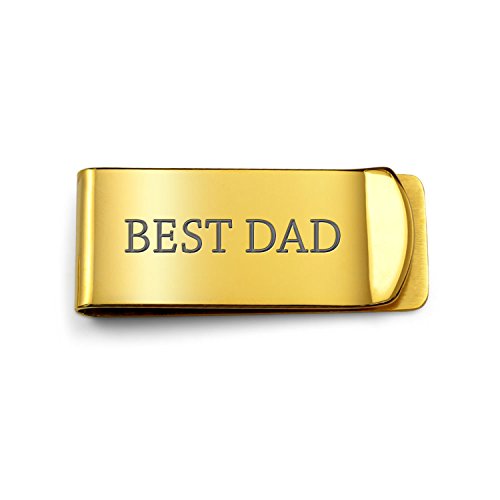Bling Jewelry Personalized Strong Polished & Matte Finish Wide Simple Men Money Clip Card Holder for Men Teens Father Silver Tone Stainless Steel Customizable2