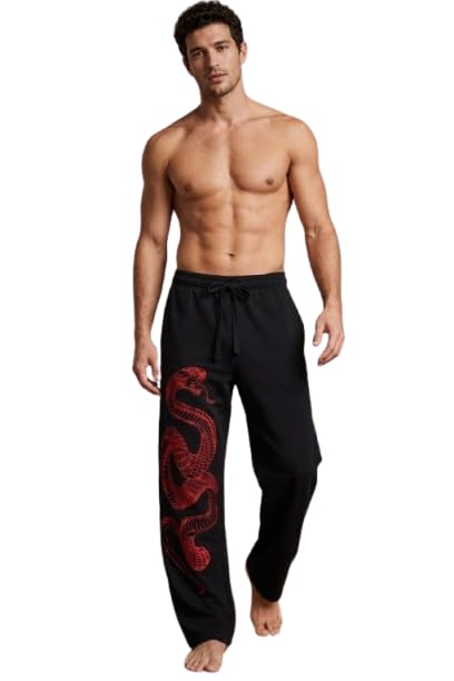 Image of Stylish Baggy Lower for Men | Comfortable Loose Fit Printed Track Pants