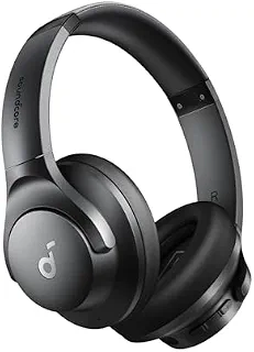 soundcore Q20i da Anker, Fone de Ouvido Bluetooth com Cancelamento de Ruído Híbrido Ativo, Headphone Sem Fio, 60h Bateria, Áudio Hi-Res, Graves Potentes, App Personalização, Modo Transparência, Preto
