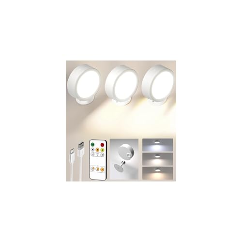 EZVALO LED Wall Mounted Lights, 5500mAh Rechargeable Wall Sconces Lamp ...