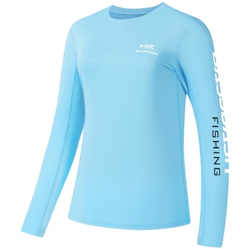 Bassdash Camiseta de Manga Larga para Mujer con protección Solar UPF 50+ UV de Secado rápido para Pesca Senderismo y Kayak