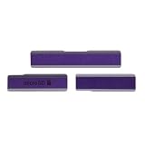 YUEZHIMY Austauschbar für beschädigte Teile SIM-Karten-Kappe + USB-Datenladung Port-Abdeckung + Micro SD-Karten-Kappe-Staubschutzblockset für Sony Xperia Z1 / L39H / C6903 Zubehör (Color : Purple)