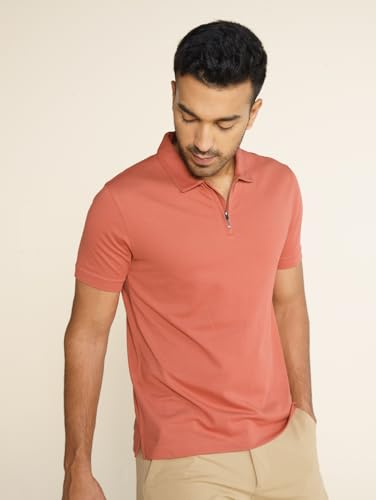 Image of DAMENSCH Constant Men's All-Degree Thermoregulating Pique Contrast Neck Polo T-Shirt