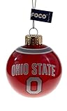 Ohio State Buckeyes Glass Ball Ornament – Limited Edition FOCO Buckeyes Glass Ball Ornament – Represent The NCAA and Show Your Spirit with Licensed Football Holiday Decorations