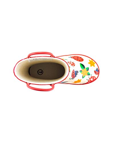Oaki Oakiwear Kids Rubber Rain Boots With Handles, Ladybugs & Flowers, 13T Us Toddler #TOP4