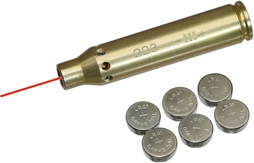 MAYMOC 223 5.56mm Bore Sight Red Dot Cartuccia con 2 set di batterie