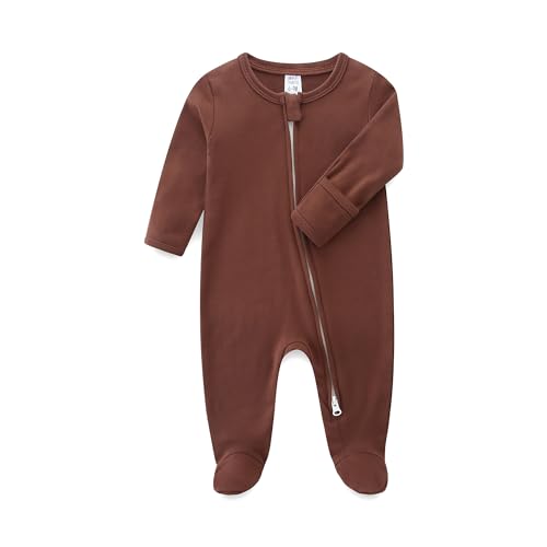 KIDDLETOWN Pijamas para bebés y niños pequeños, Baby mamelucos para bebés pijama de bebé saco de dormir de algodón, Pijama Bebé para Dormir de Niño Niña Peleles con Doble Cremallera Unisex bebé