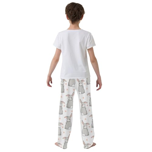Bunny Love Boys Long Pants Soft Trousers Elastic Waist Kids Lounge Bottoms with Pockets S-XL3