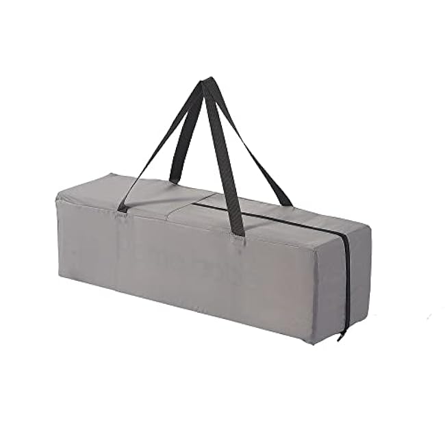 Pamo Babe Portable Crib Baby Playpen with Mattress and Carry Bag Grey