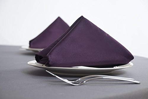 Servilletas de satén rojas para mesa, pack de 10 unidades de algodón lavable de 40cm 3