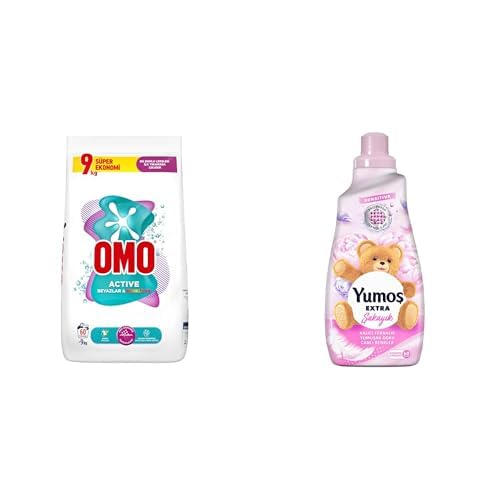 Omo Active Toz Deterjan ve Yumoş Extra Yumuşatıcı Paketi (9kg + 1440ml)