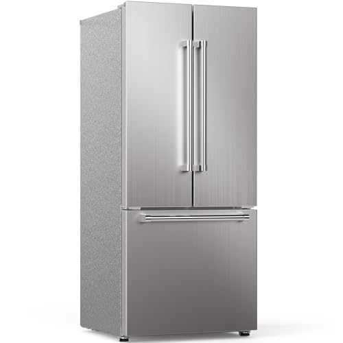 Image of Electactic 17.5 Cu.Ft Compact Refrigerator with Ice maker, Powerful Cooling, Quiet Operation, LED Light, Door Alarm, Suitable for Home, Dorm and Office,Stainless Steel