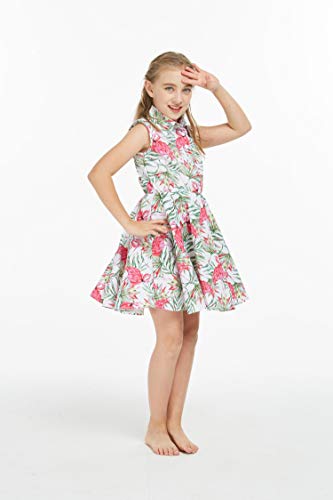 Image of Matchable Family Hawaiian Luau Men Women Girl Boy Clothes in Flamingo in Love