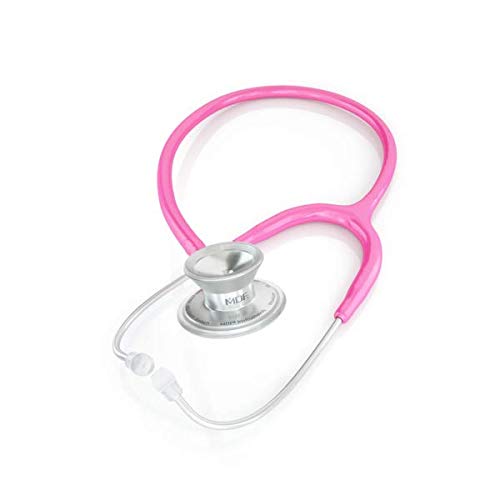 MDF Instruments, MD One Epoch Lightweight Titanium Stethoscope, Adult, Fuchsia Tube, Silver Chestpiece-Headset, MDF777T32 - Image 3