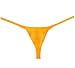 Men's Breath Hole Thong Bulge Pouch Bikini G-string Underwear T-back Male Micro T-back Thongs Yellow XL
